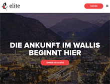 Tablet Screenshot of hotel-elite-visp.ch